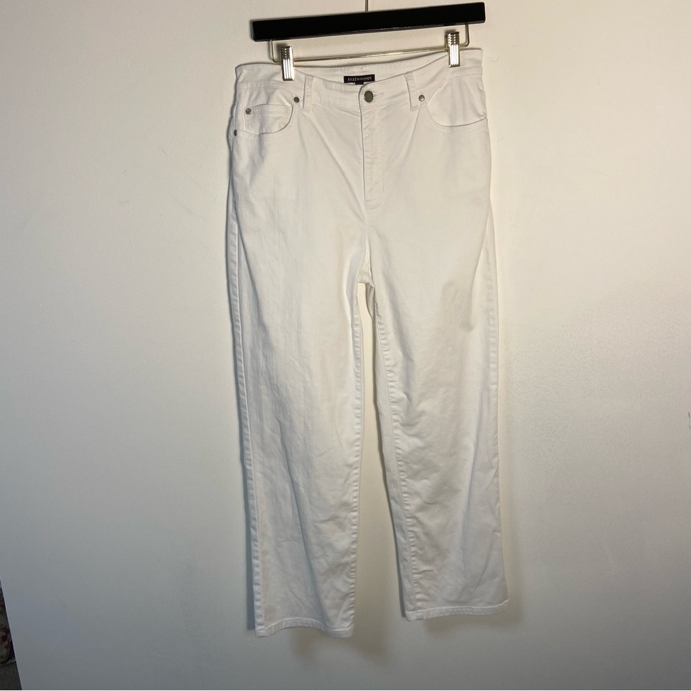 Eileen Fisher Women’s Jeans White Organic Cotton Size 8